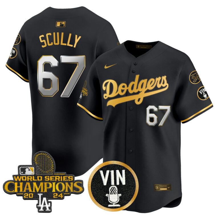 Men Los Angeles Dodgers #67 Scully black Sakura Edition Nike MLB 2025 Jersey style 3